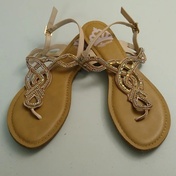 FERGALICIOUS RHINESTONE, BEADS PINK, FLAT STRAPPY SANDAL - Picture 7 of 7